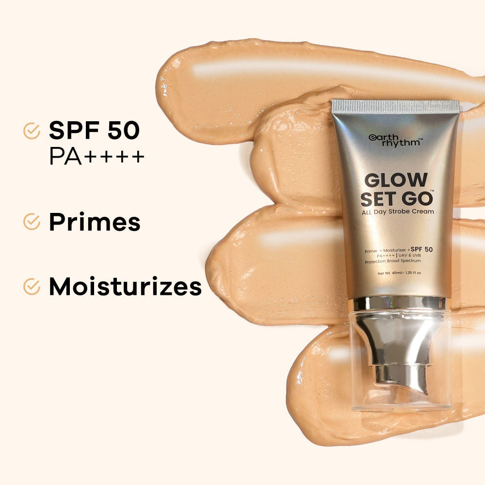 Earth Rhythm Glow Set Go All Day Strobe Creme Primer + Moisturiser + SPF 50 - Pearly Glow