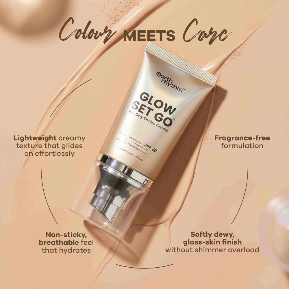 Earth Rhythm Glow Set Go All Day Strobe Creme Primer + Moisturiser + SPF 50 - Pearly Glow