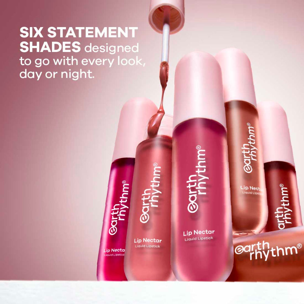 Earth Rhythm Lip Nectar Matte Liquid Lipstick, Weightless, Never Drying, No Mineral Oil