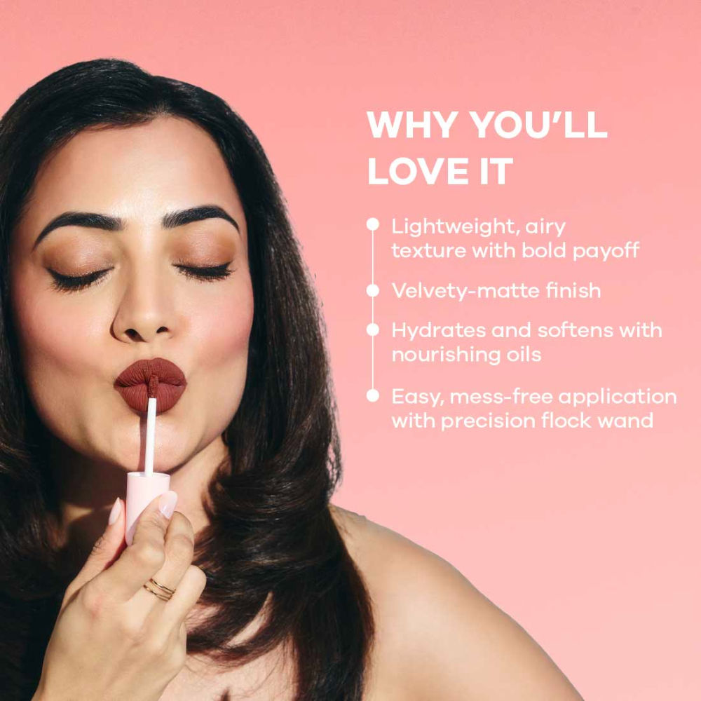 Earth Rhythm Lip Nectar Matte Liquid Lipstick, Weightless, Never Drying, No Mineral Oil