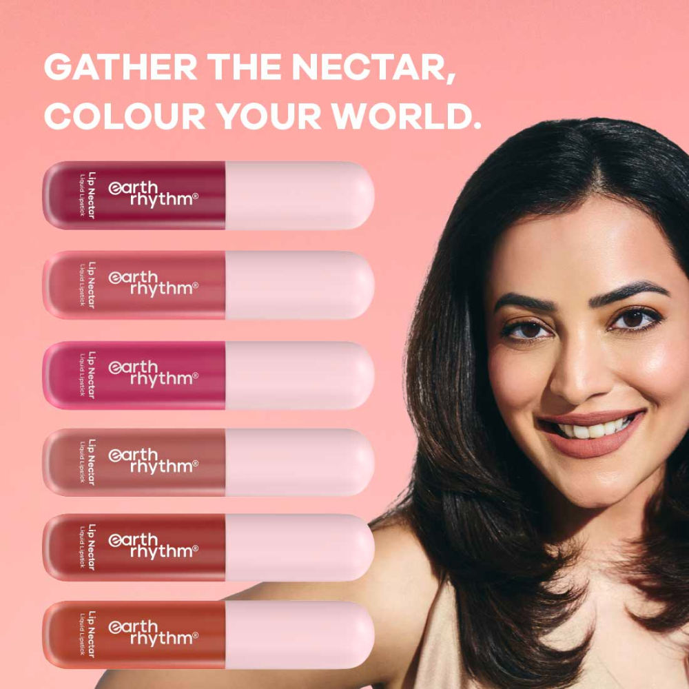Earth Rhythm Lip Nectar Matte Liquid Lipstick, Weightless, Never Drying, No Mineral Oil