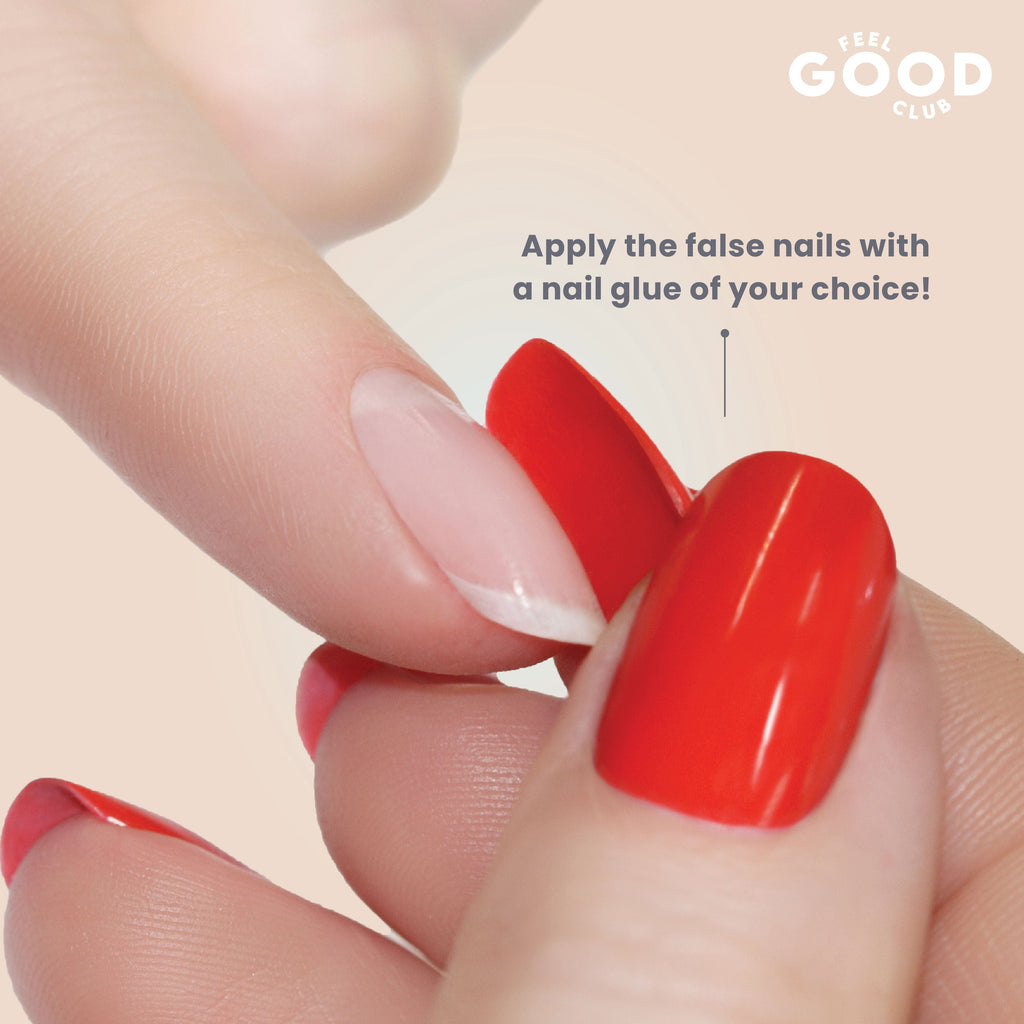 Feel Good Club False Nails - Box Of 576 Pcs Press On/ Fake Nails In 24 Colours (Glue Not Included)