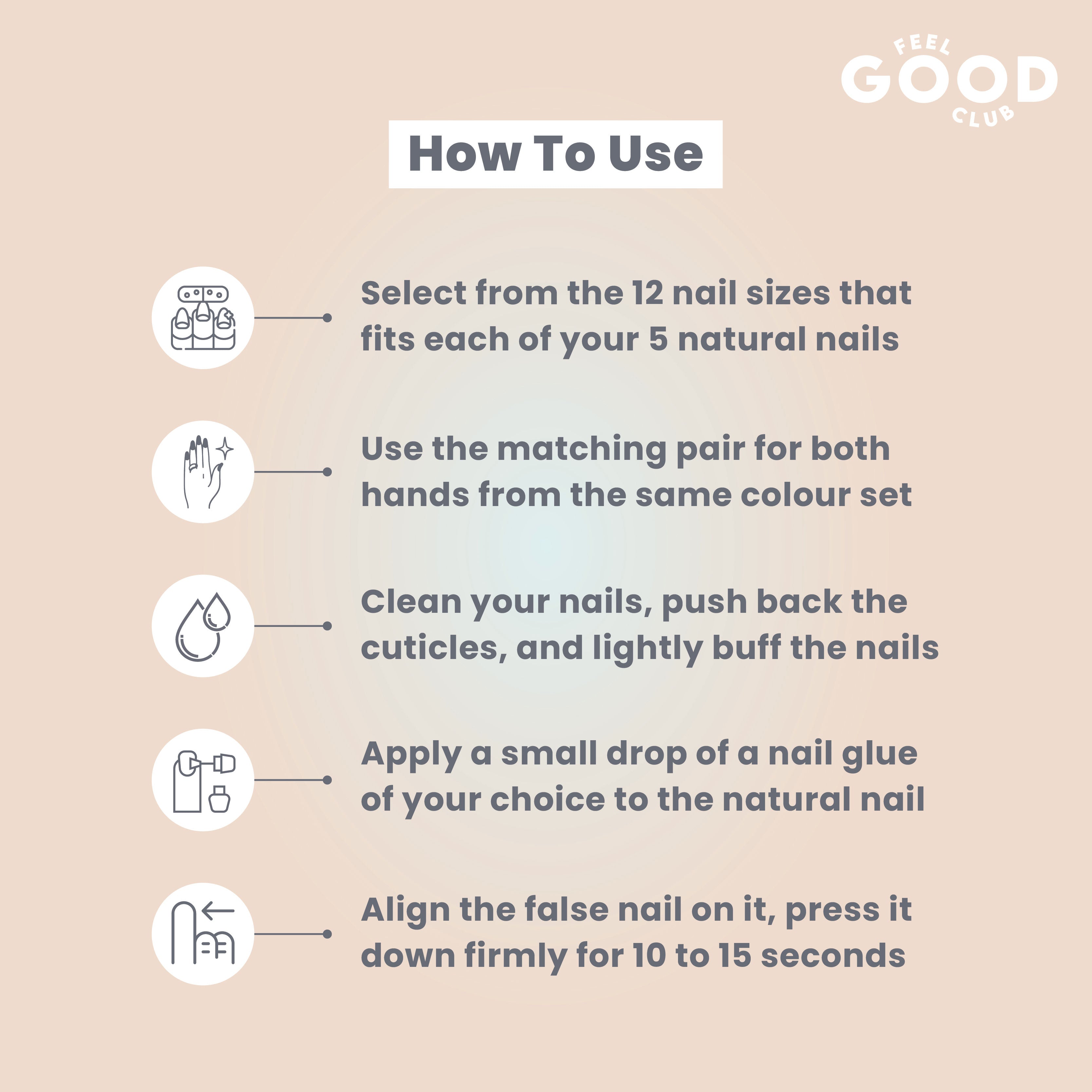 Feel Good Club False Nails - Box Of 576 Pcs Press On/ Fake Nails In 24 Colours (Glue Not Included)