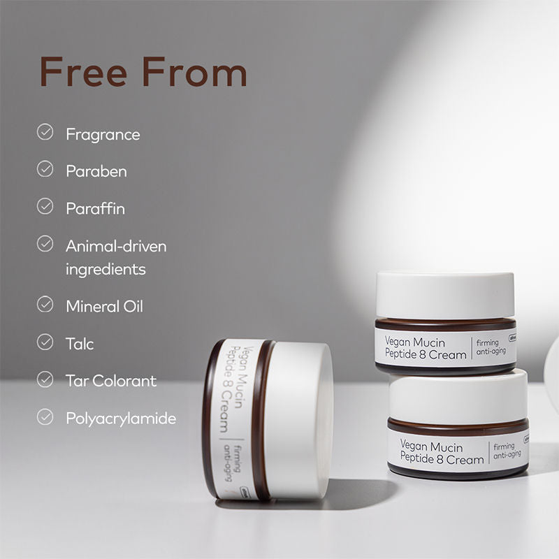 The Face Shop Alltimate Vegan Mucin 8 Peptide Cream - Anti Aging Korean Moisturizer with No Snails