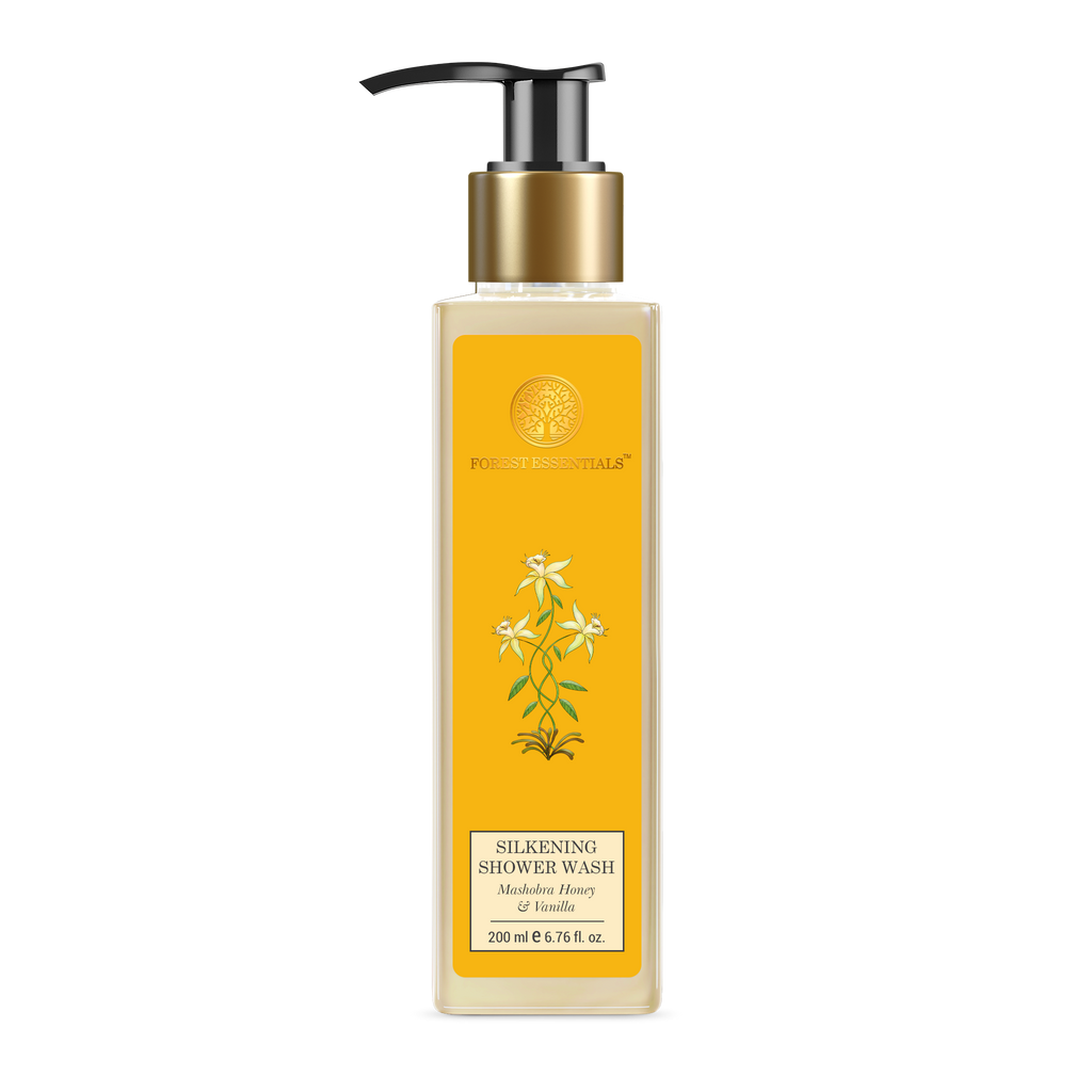 Forest Essentials Silkening Shower Wash - Mashobra Honey & Vanilla