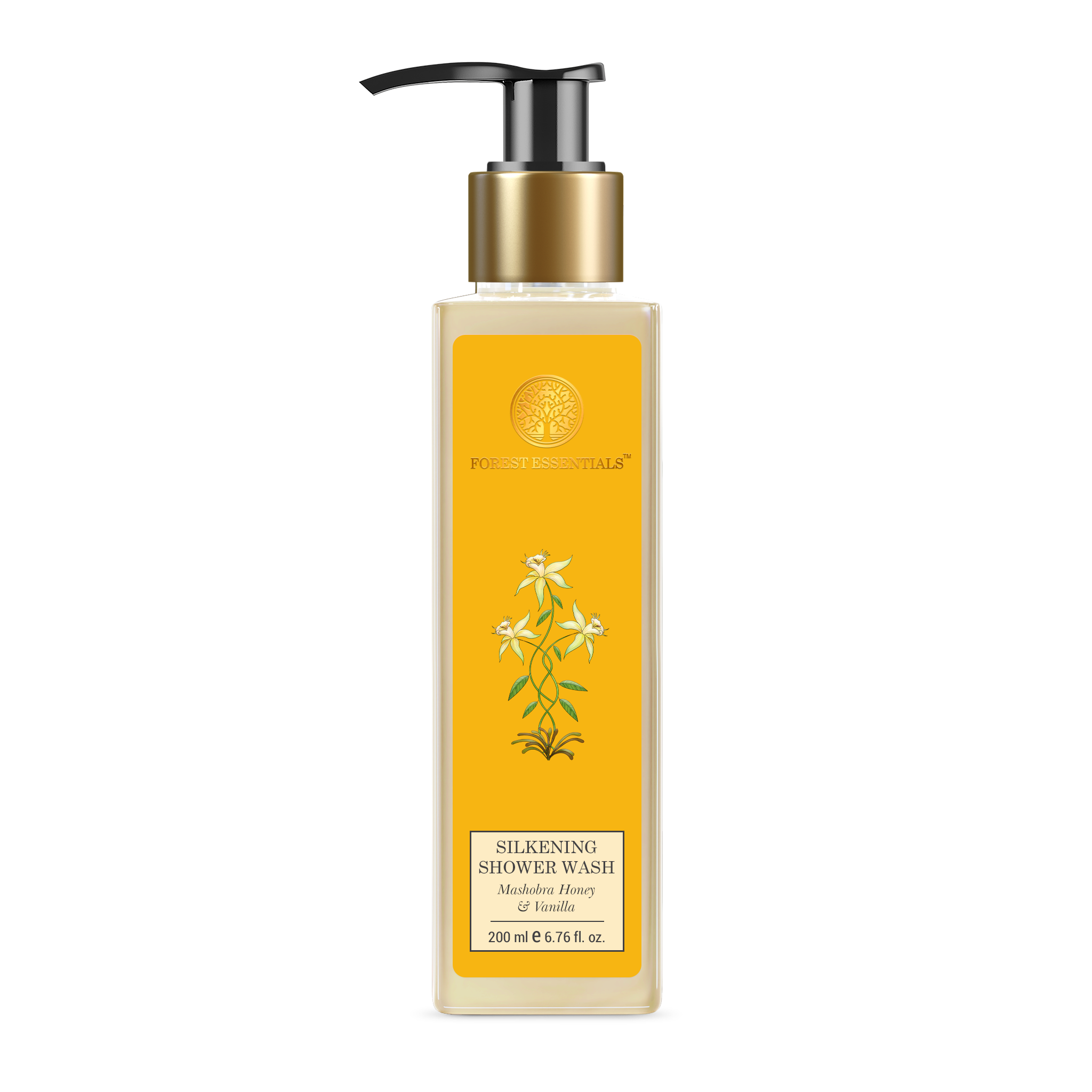 Forest Essentials Silkening Shower Wash - Mashobra Honey & Vanilla