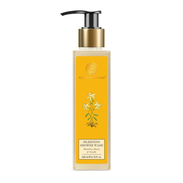 Forest Essentials Silkening Shower Wash - Mashobra Honey & Vanilla