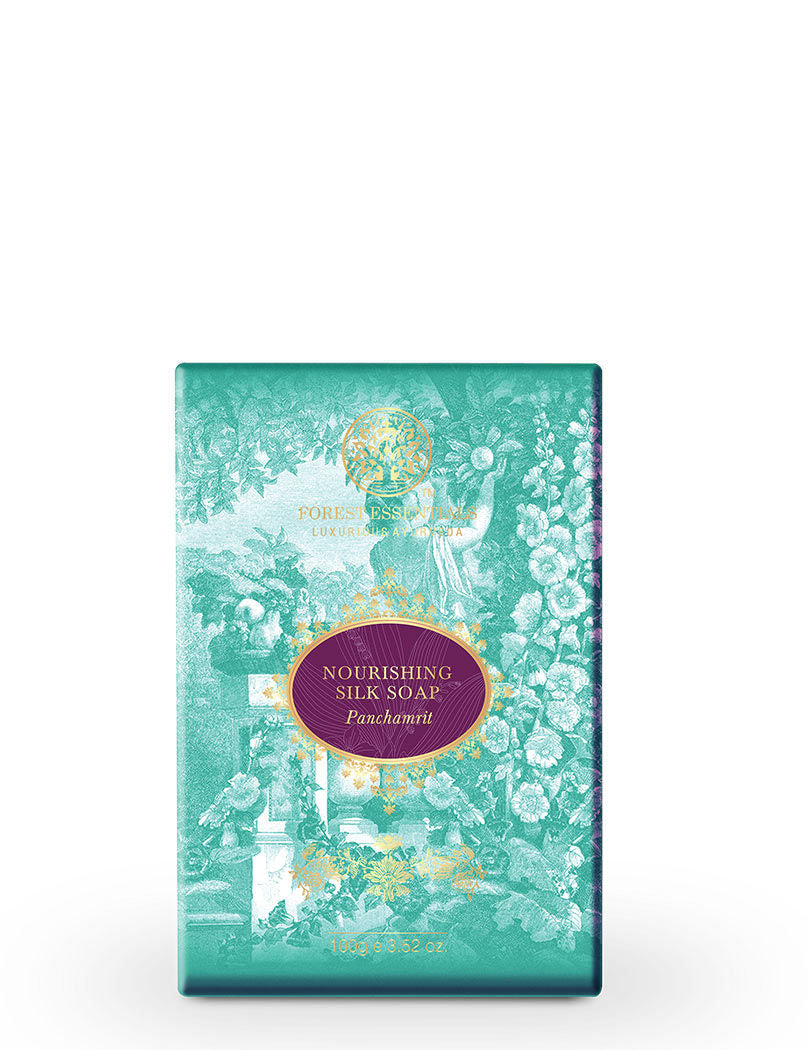 Forest Essentials Nourishing Silk Soap Panchamrit Ayurvedic Luxury Handmade Soap for Bath