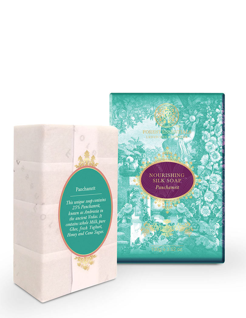 Forest Essentials Nourishing Silk Soap Panchamrit Ayurvedic Luxury Handmade Soap for Bath