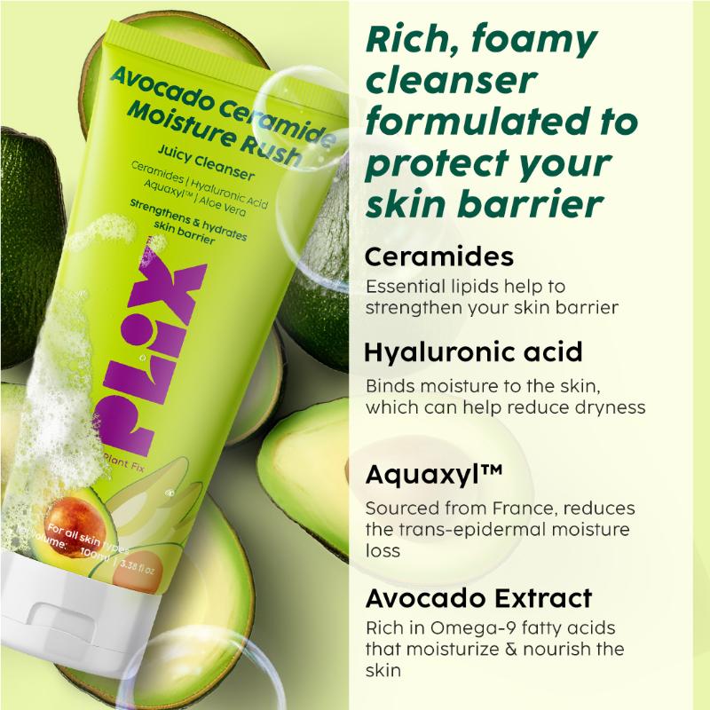 Plix Avocado Ceramide Moisture Rush Juicy Cleanser