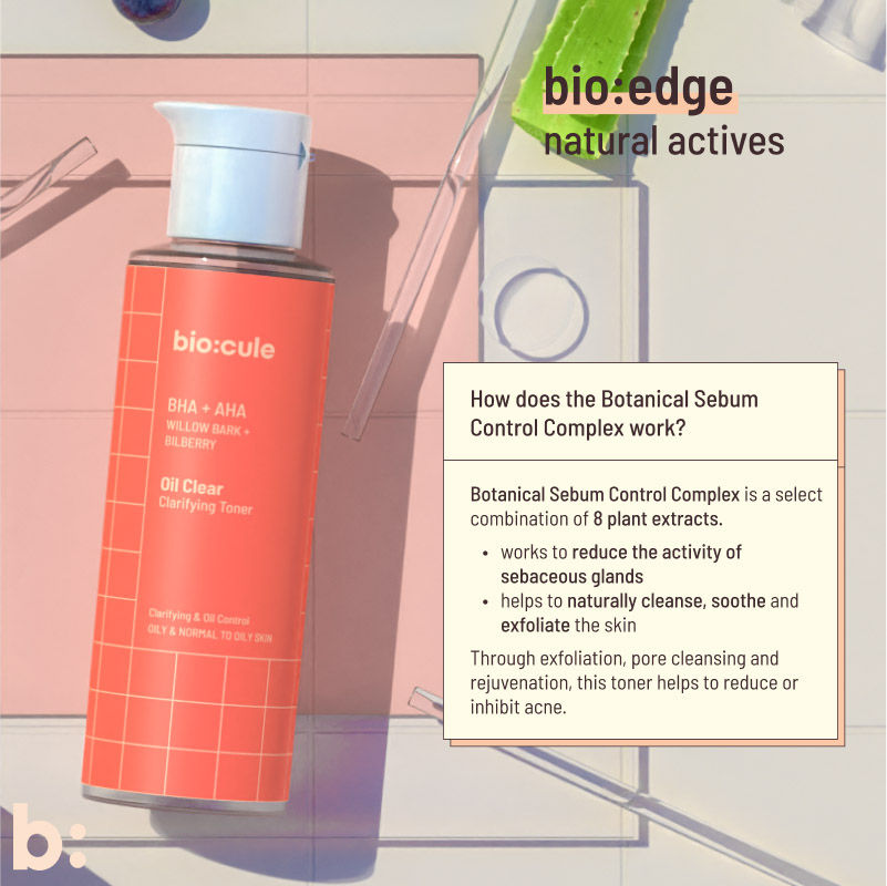 Biocule AHA BHA Oil Clear Clarifying Face Toner For Oily & Acne Prone Skin