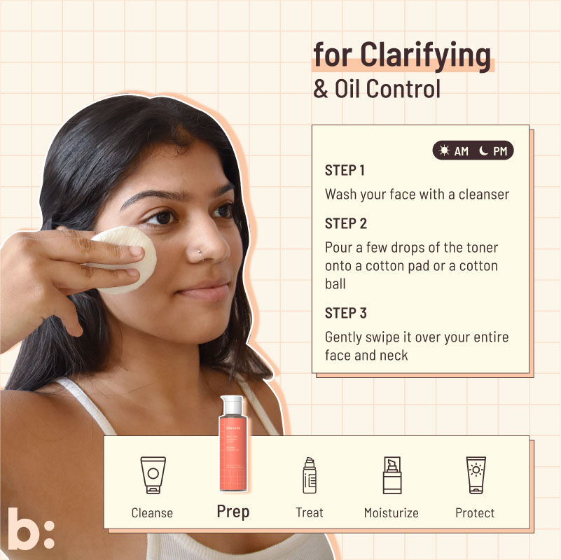Biocule AHA BHA Oil Clear Clarifying Face Toner For Oily & Acne Prone Skin