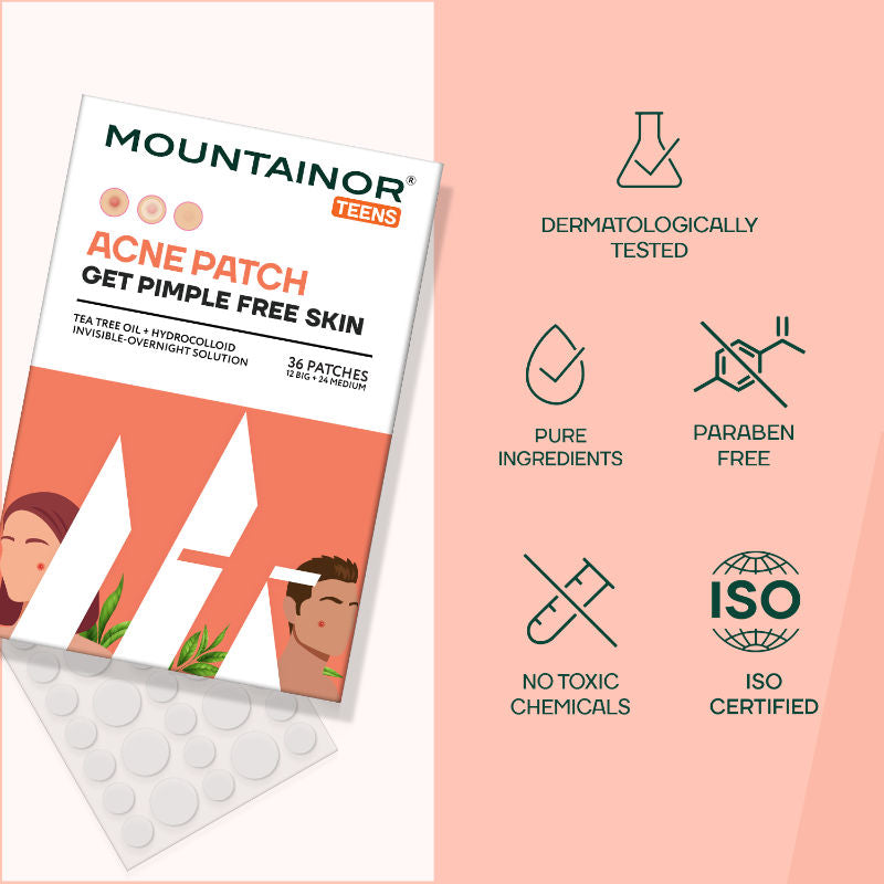 Mountainor Teen Acne Pimple Patch Strips, Salicylic Acid + Tea Tree Oil Clean & Clear Spot Corrector