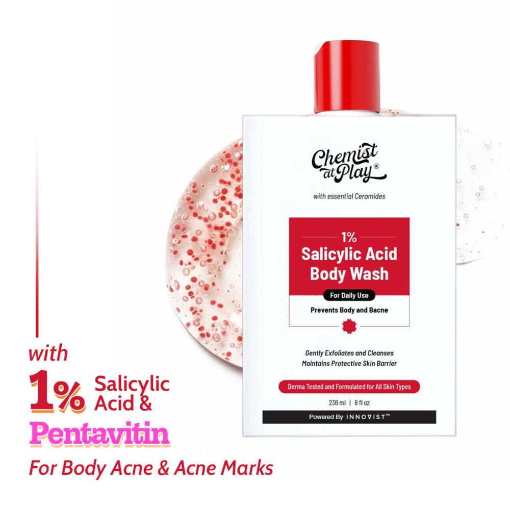 Chemist At Play 1% Salicylic Acid Acne Control Body Wash For Back And Body Acne And Back Acne