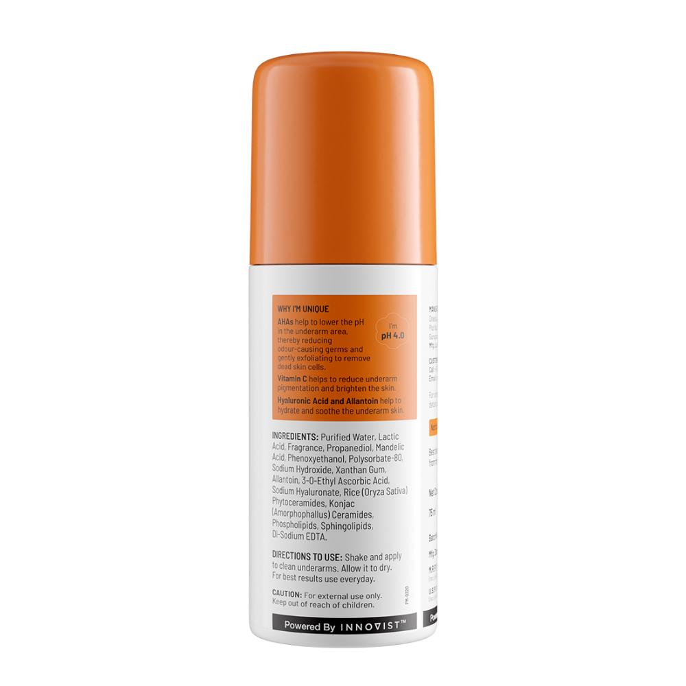 Chemist at Play 5% AHA Underarm Roll On Lactic Acid Deodrants for Men & Women Aqua Fragrance