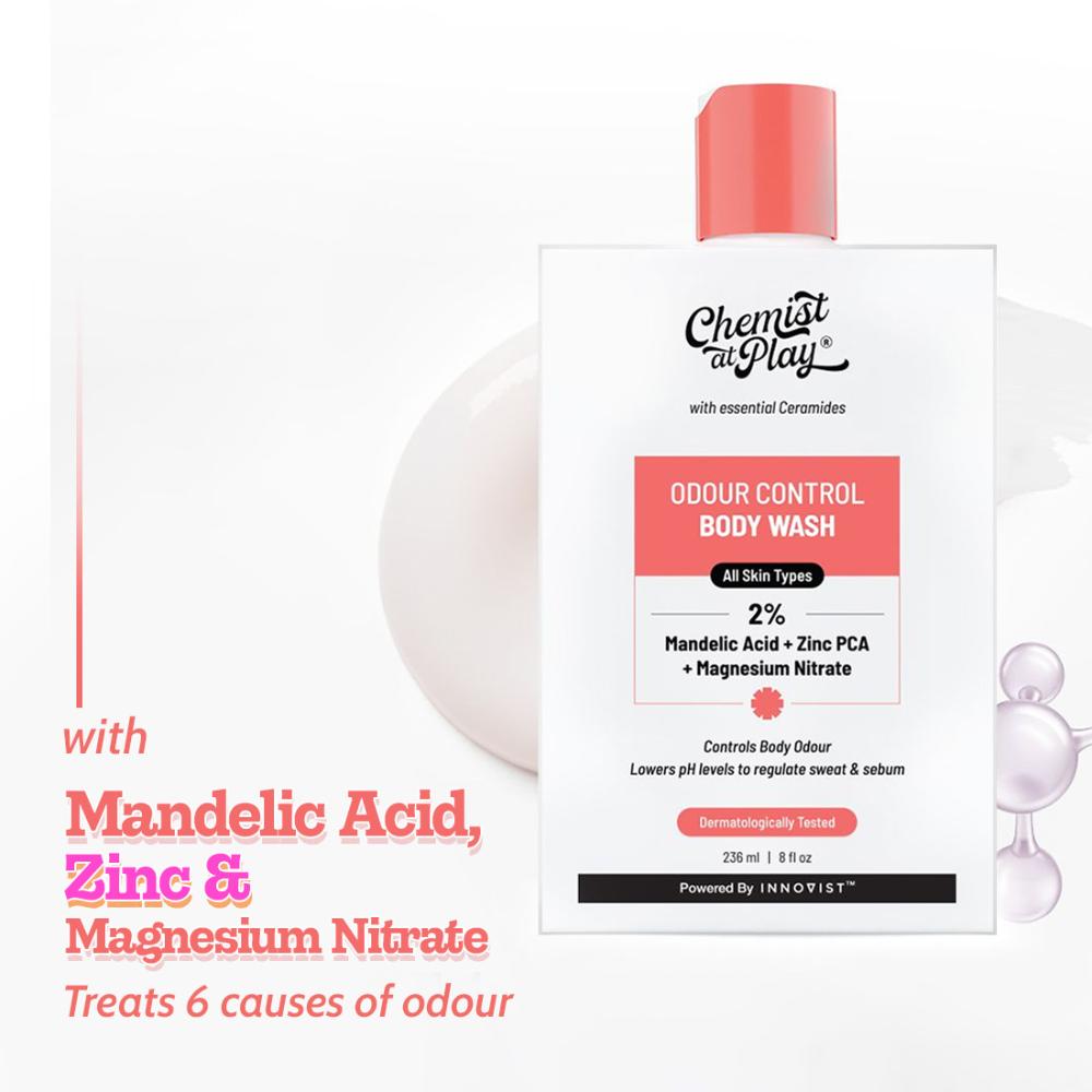 Chemist At Play India's 1st Odour Control Bodywash, Long Lasting Freshness, For Men & Women