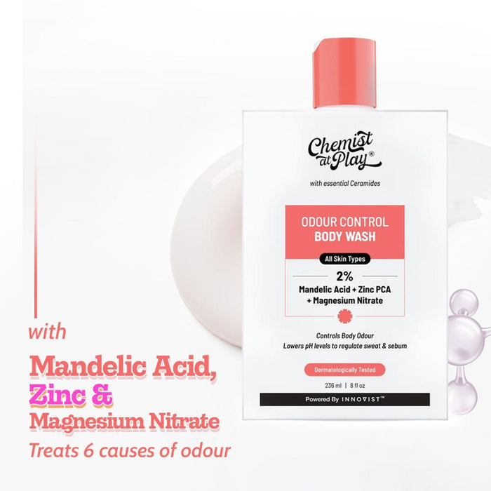 Chemist At Play India's 1st Odour Control Bodywash, Long Lasting Freshness, For Men & Women