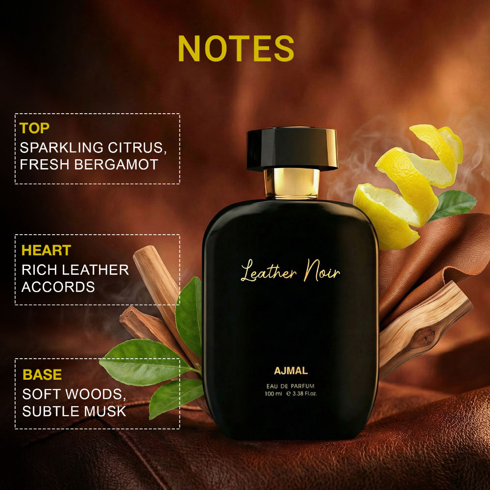 Ajmal India Artisan Leather Noir Exquisite Handpicked Luxury Perfume For Men