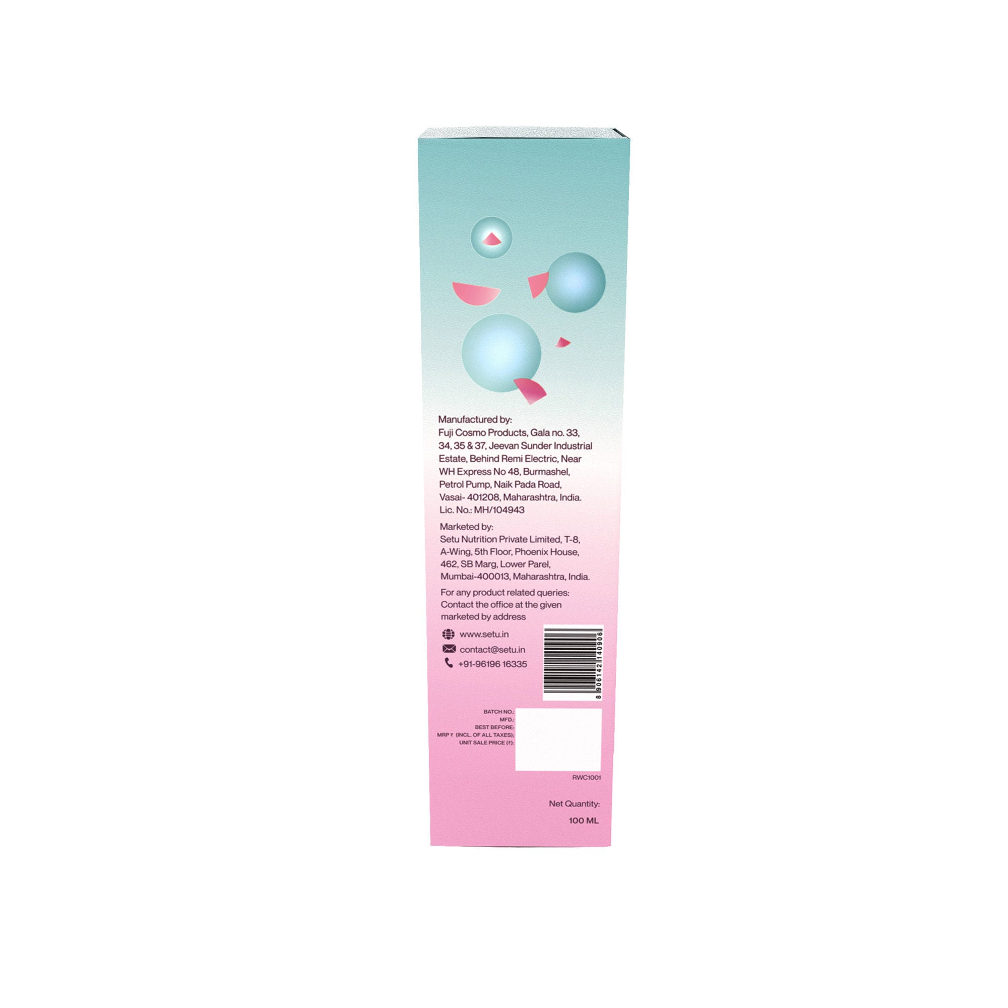 Setu Organic Rose Water Spray