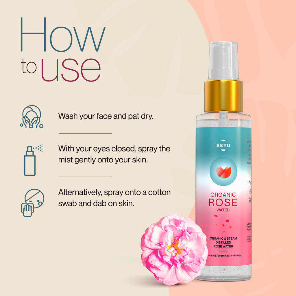 Setu Organic Rose Water Spray