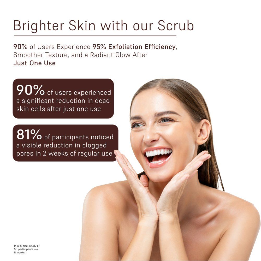 COAL Clean Beauty Mother of Pearl Face Scrub With Vitamin E Exfoliates, Removes Dead Skin