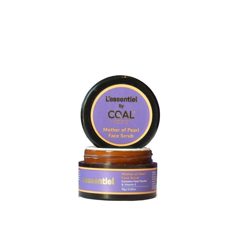 COAL Clean Beauty Mother of Pearl Face Scrub With Vitamin E Exfoliates, Removes Dead Skin