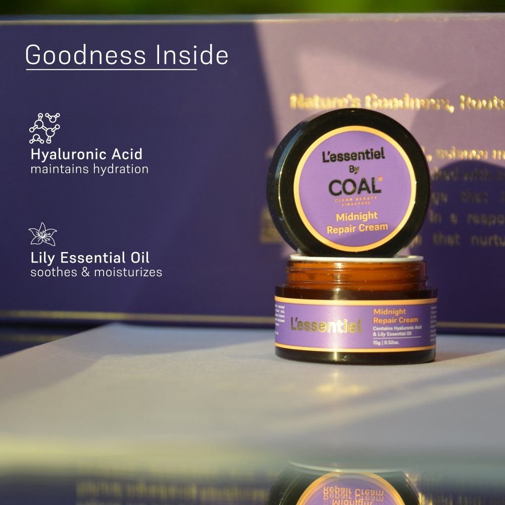 COAL Clean Beauty Midnight Repair Cream With Lily Oil Repairs, Improves Skin’s Elasticity