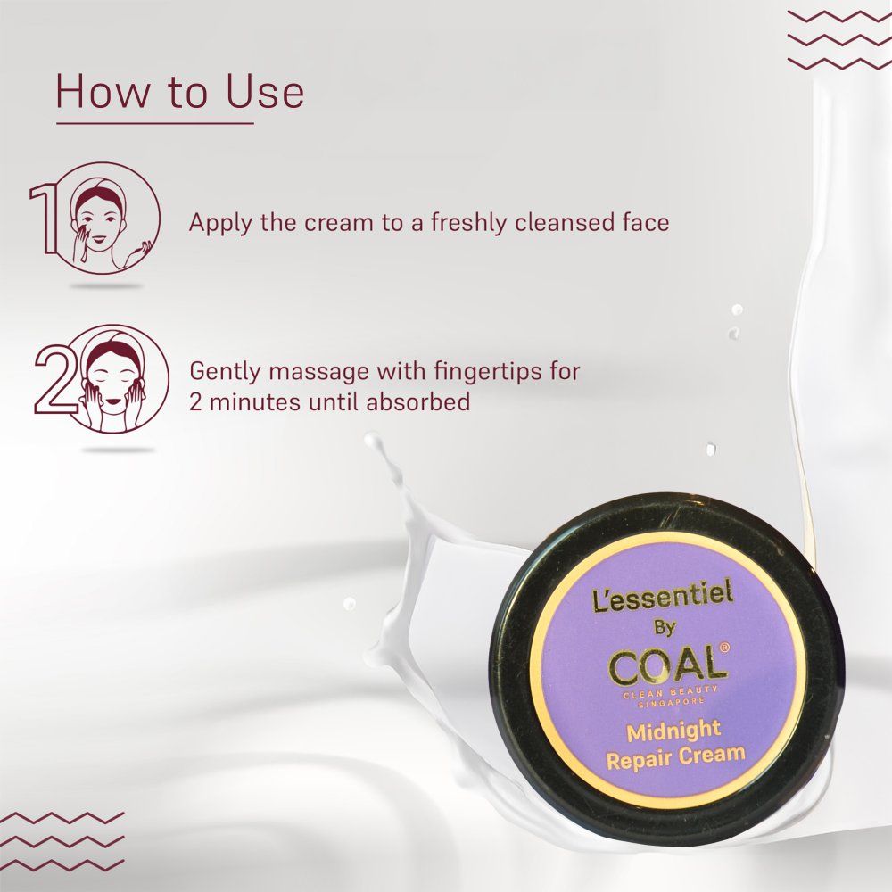 COAL Clean Beauty Midnight Repair Cream With Lily Oil Repairs, Improves Skin’s Elasticity