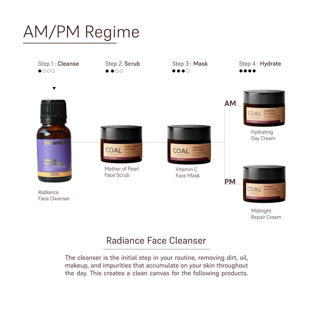 COAL Clean Beauty Radiance Face Cleanser With Honey And Saffron Extract Deeply Cleanses