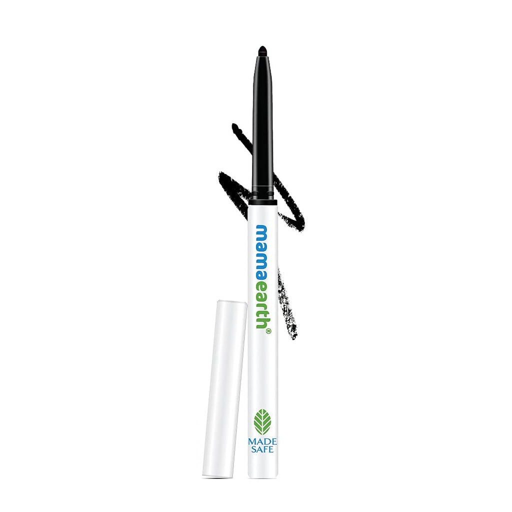 Mamaearth Charcoal Black Long Stay Kajal Black Waterproof, For 11-Hour Smudge-Free Stay
