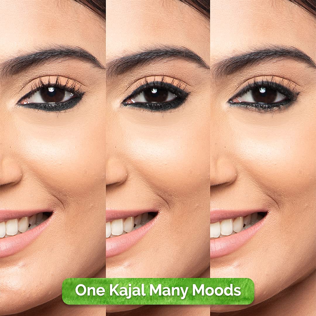 Mamaearth Charcoal Black Long Stay Kajal Black Waterproof, For 11-Hour Smudge-Free Stay