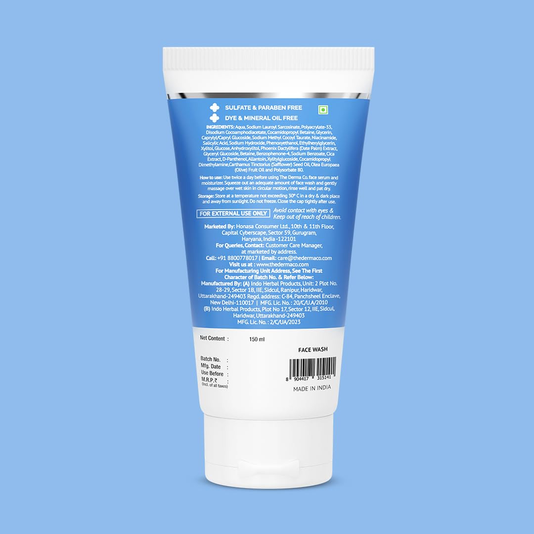 The Derma Co Sali-Cinamide Anti-Acne Face Wash with 2% Salicylic Acid & 2% Niacinamide