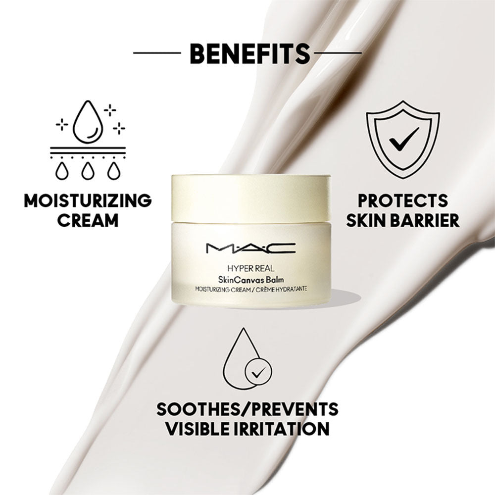 M.A.C Hyper Real Skincanvas Balm Moisturizer With Niacinamide, Hyaluronic Acid & Ceramide