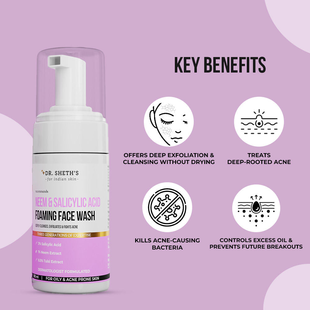 Dr. Sheth's Neem & Salicylic Acid Foaming Face Wash