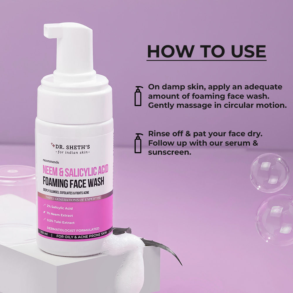 Dr. Sheth's Neem & Salicylic Acid Foaming Face Wash