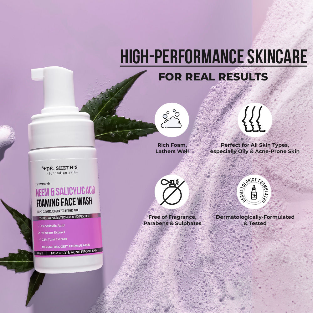 Dr. Sheth's Neem & Salicylic Acid Foaming Face Wash