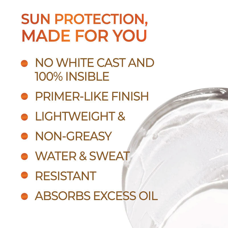 Streax Invisible Matte Gel Sunscreen SPF 50 Pa+++, For Glowing Skin, No White Cast & Non-Greasy
