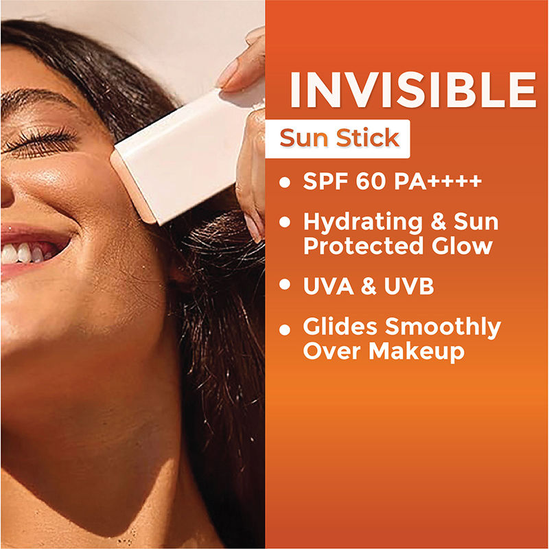 Streax Sunscreen Stick SPF 60 Pa++++, Travel-Friendly, Easy Reapplication & No White Cast Color