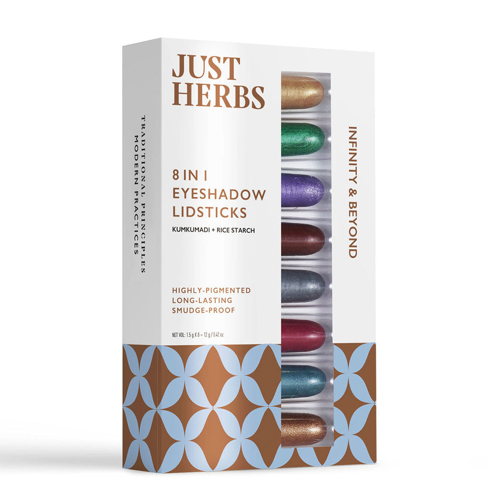 Just Herbs 8 In 1 Eye Shadow Lidsticks Highly-pigmented Long-lasting Smudge-proof