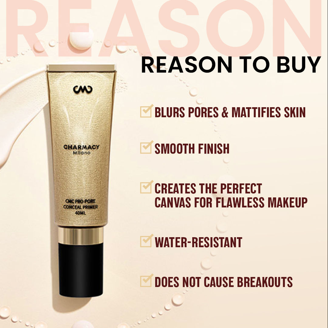 Charmacy Milano Pro-pore Conceal Primer - Matte, Oil Control, Pore Minimizing