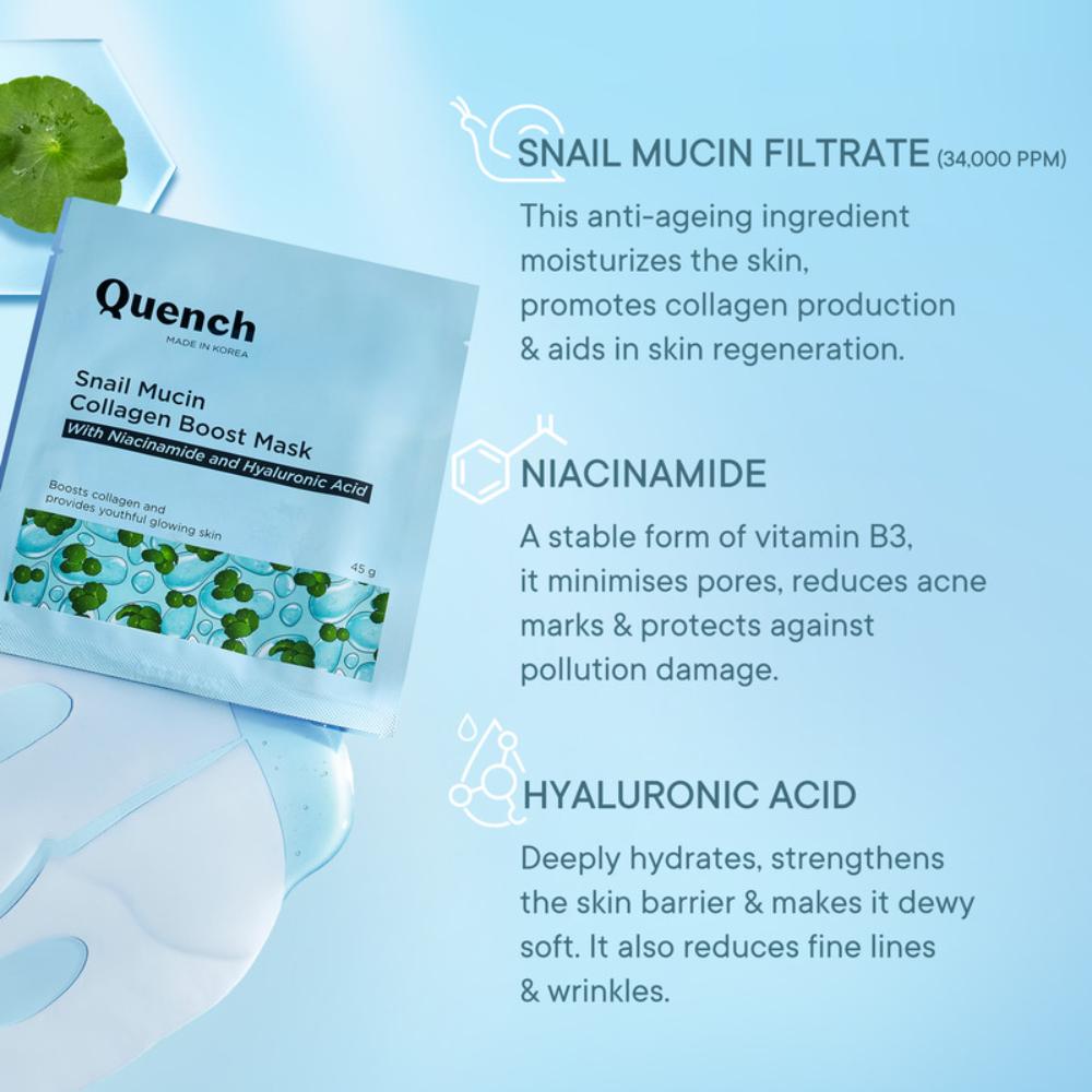 Quench Snail Mucin Collagen Boost Mask