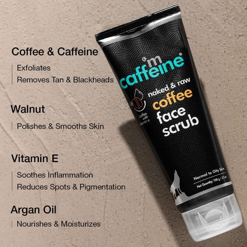 MCaffeine D-Tan Exfoliating Coffee Face Scrub With Walnut & Vitamin E for Fresh & Glowing Skin