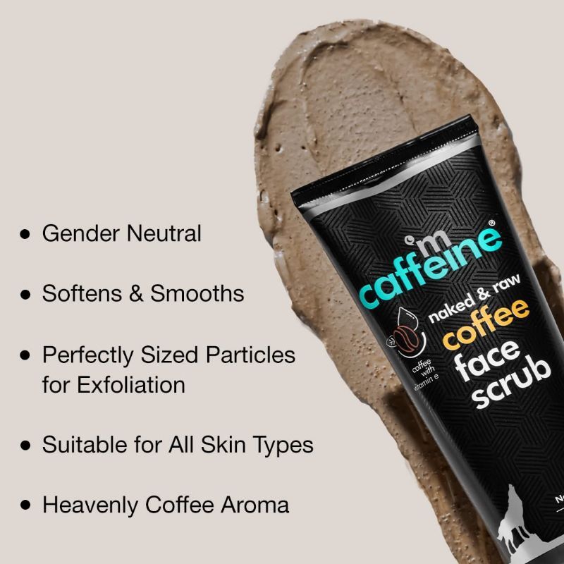 MCaffeine D-Tan Exfoliating Coffee Face Scrub With Walnut & Vitamin E for Fresh & Glowing Skin