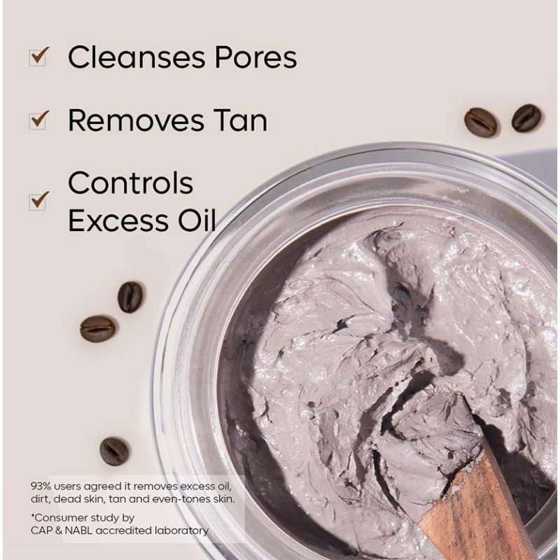 MCaffeine D-Tan Removal Coffee Clay Face Mask - Pore Cleansing Face Pack for Normal to Oily Skin