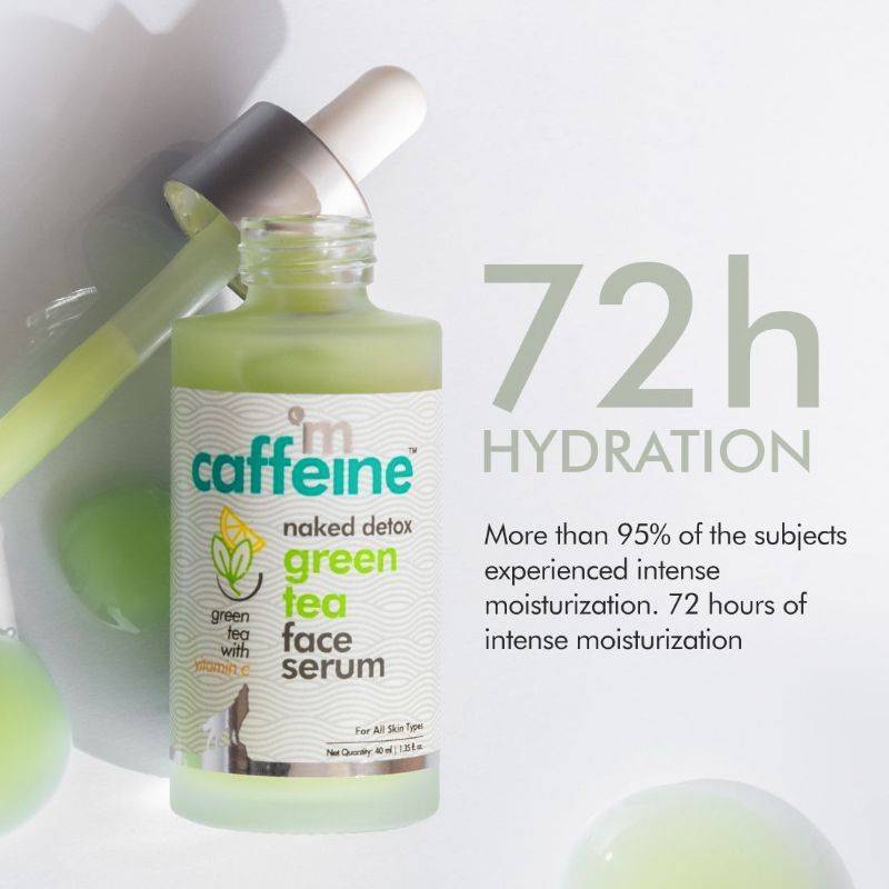 MCaffeine Vitamin C Green Tea Hydrating Face Serum for Glowing Skin - Reduces Dark Spots