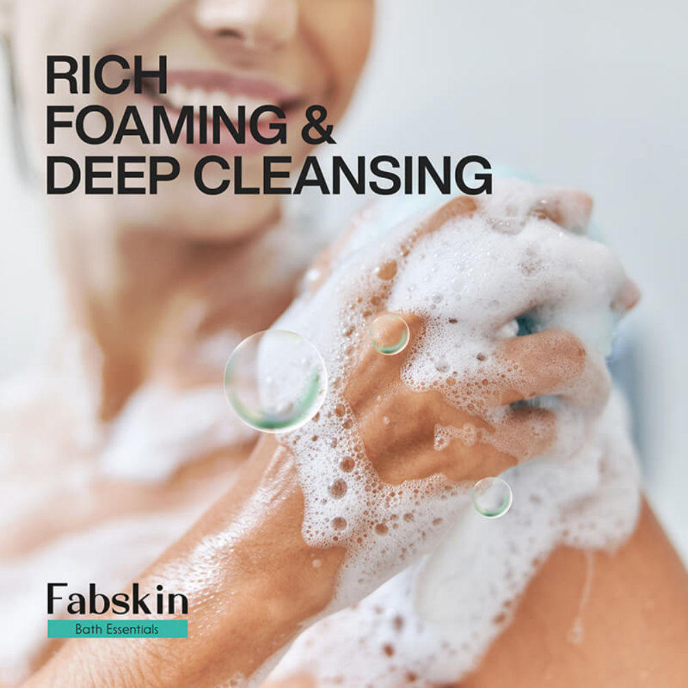 Fabskin Luxury Bathing Round Loofah Bath Sponge - Green