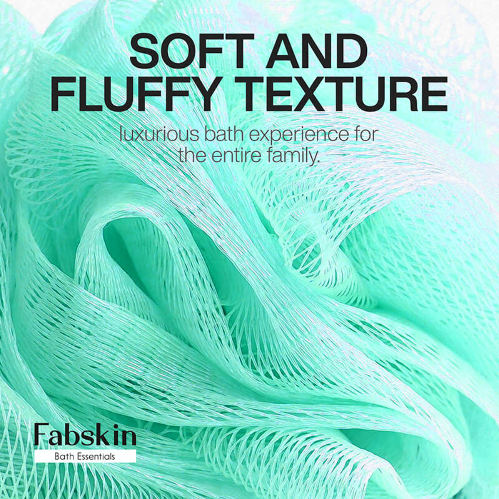 Fabskin Luxury Bathing Round Loofah Bath Sponge - Green