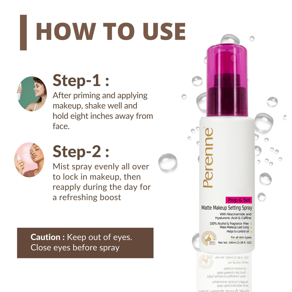 Perenne Matte Prep & Set Makeup Setting Spray