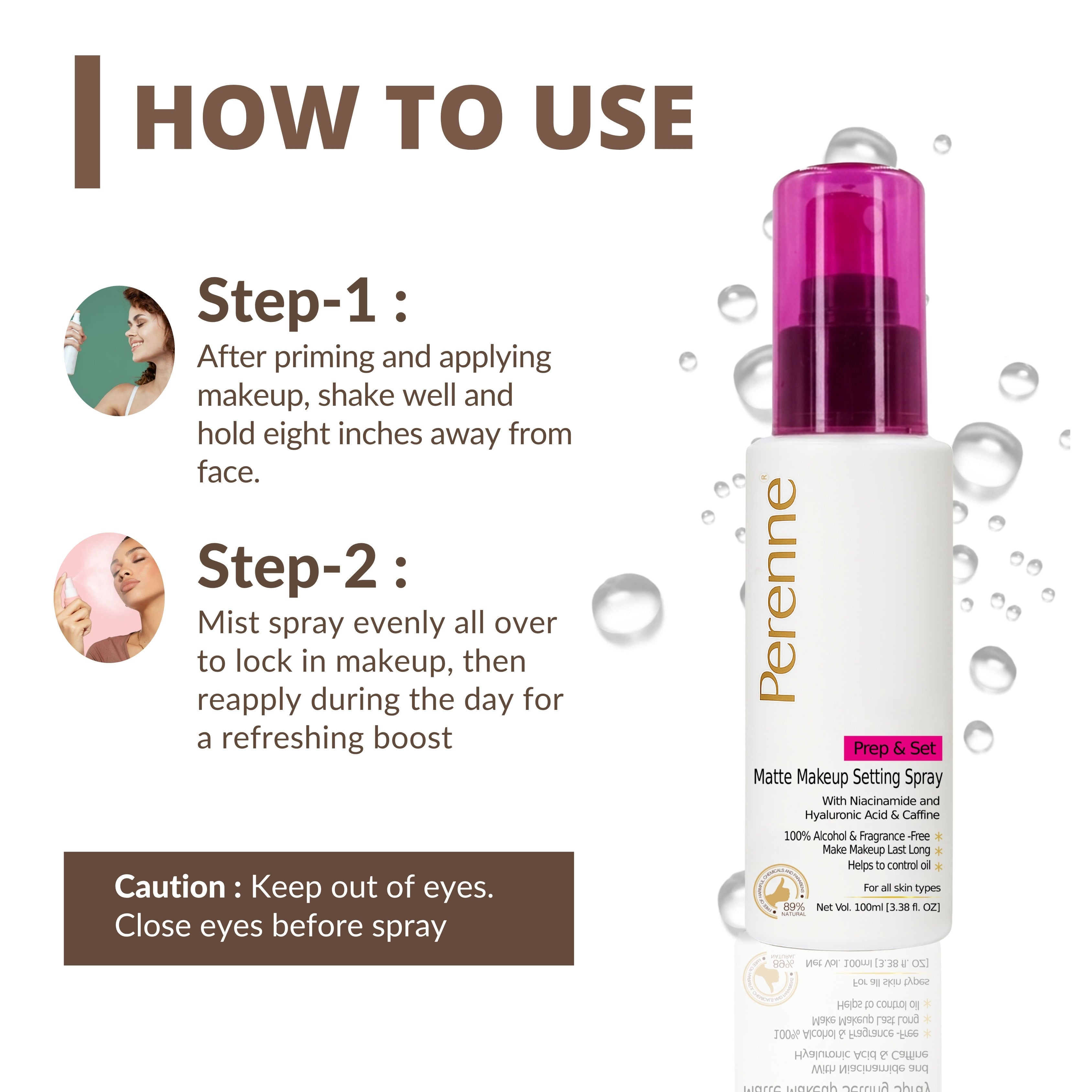 Perenne Matte Prep & Set Makeup Setting Spray