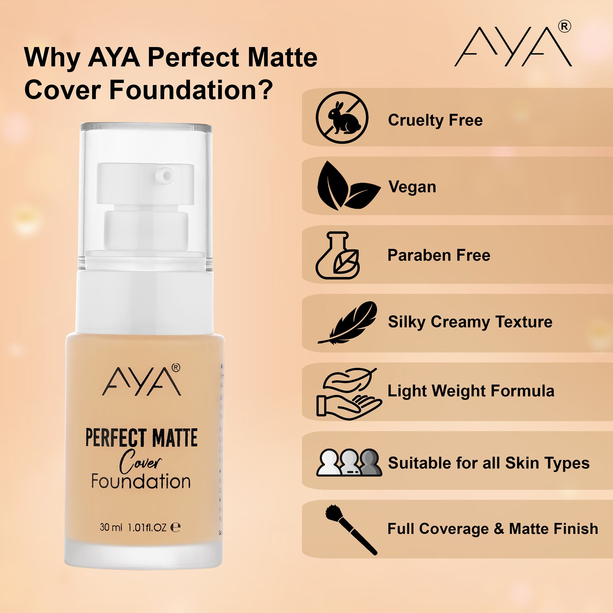 AYA Perfect Matte Cover Foundation